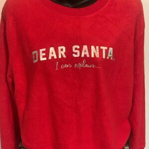 Dear Santa sweatshirt by No Boundries Size M (7-9)